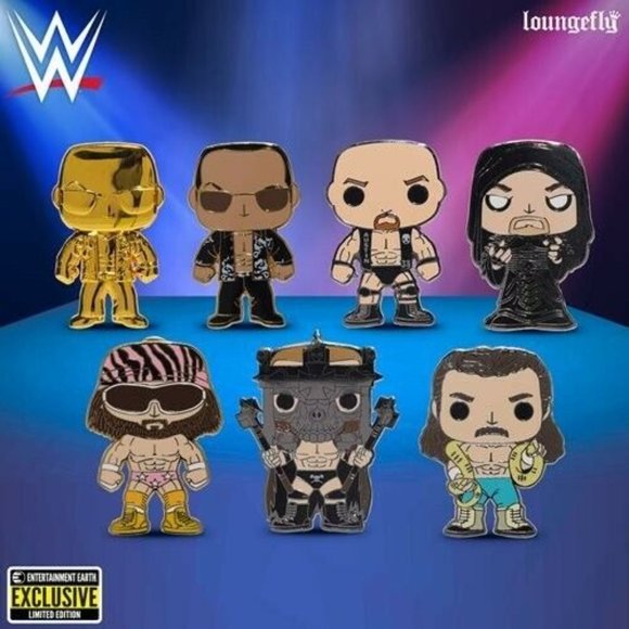 Box of 12 - WWE Funko POP Pin Blind Box Entertainment Earth Exclusive